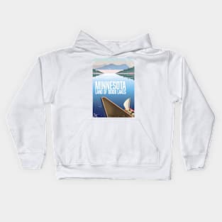 Minnesota Travel poster Kids Hoodie